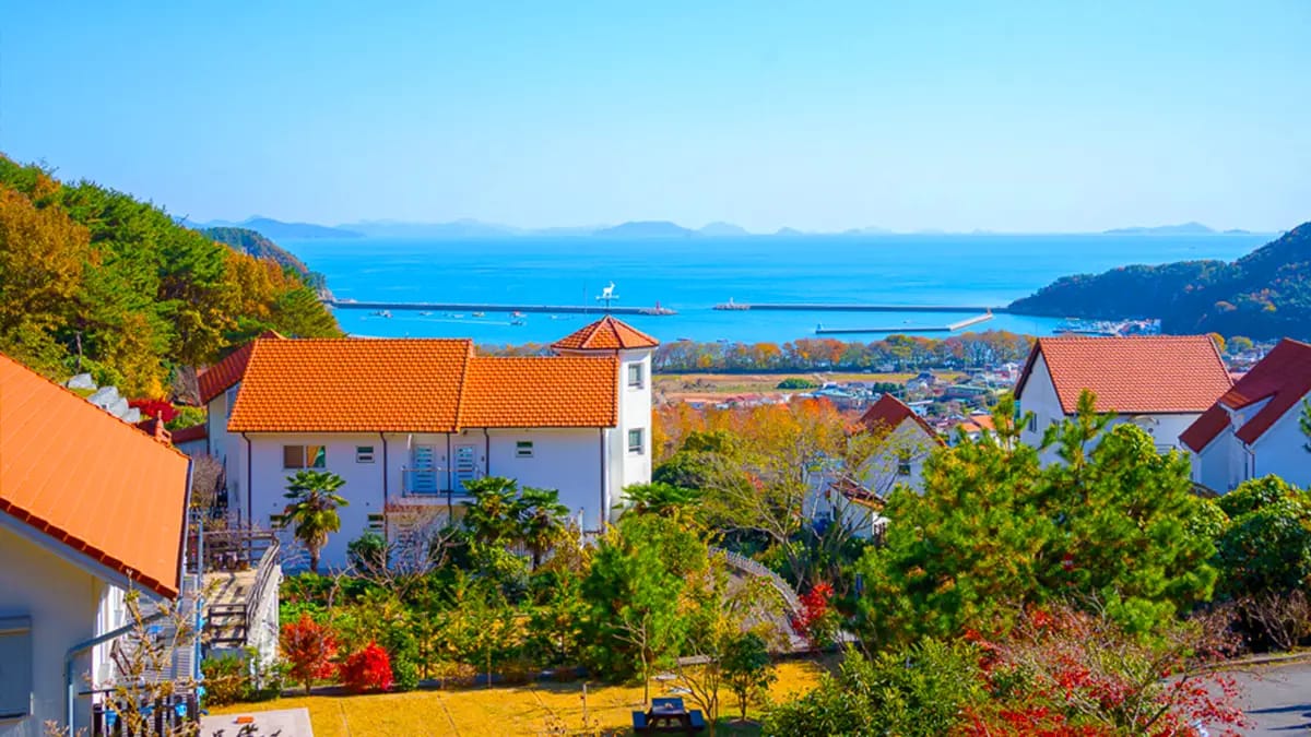 남해 독일마을 바다 전경